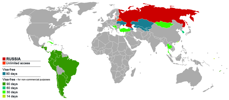 Chi ha bisogno del visto per entrare in Russia? Panoramica