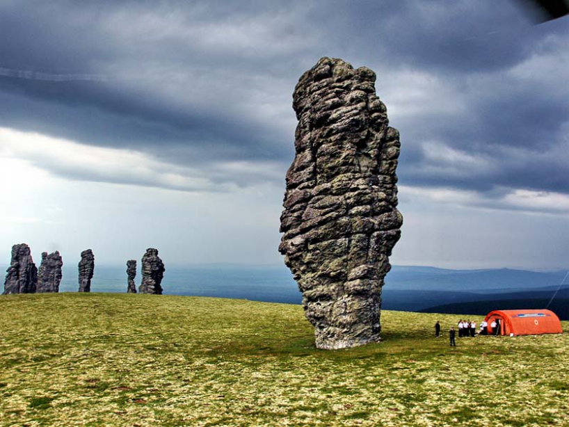 Pillars Of Weathering Or Mansi Boobies In Komi Photo Of Russia