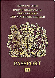 Reino unido la cubierta del pasaporte